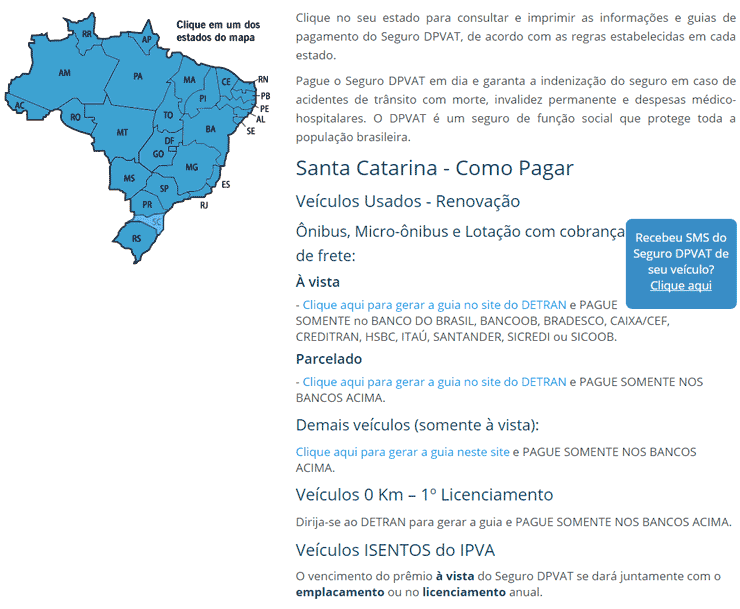 DPVAT Santa Catarina 2024 - Como Consultar